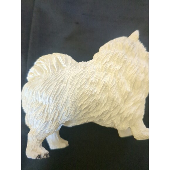 1991 The Canine Collection SAMOYED Resin Dog Figurine White w/Long Hair - Picture 6 of 10